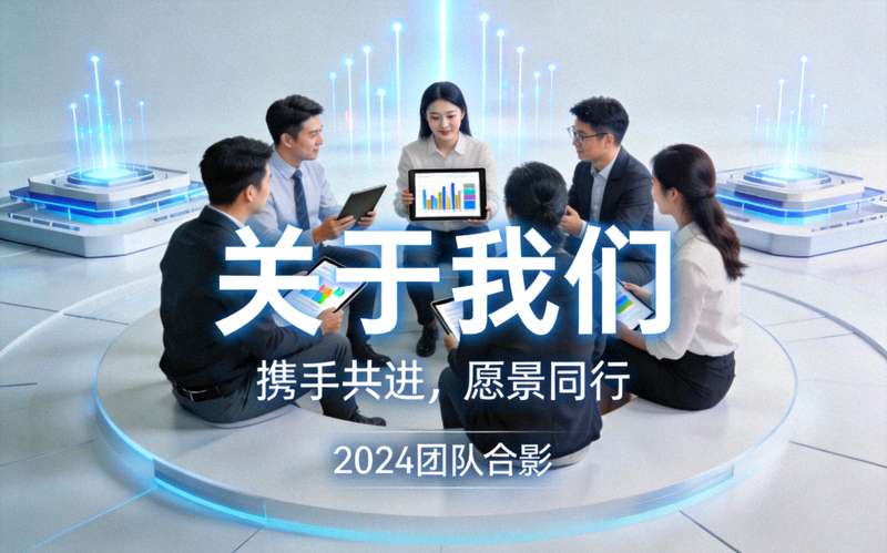关于我们页面主图 - 展示团队协作与平台愿景概念